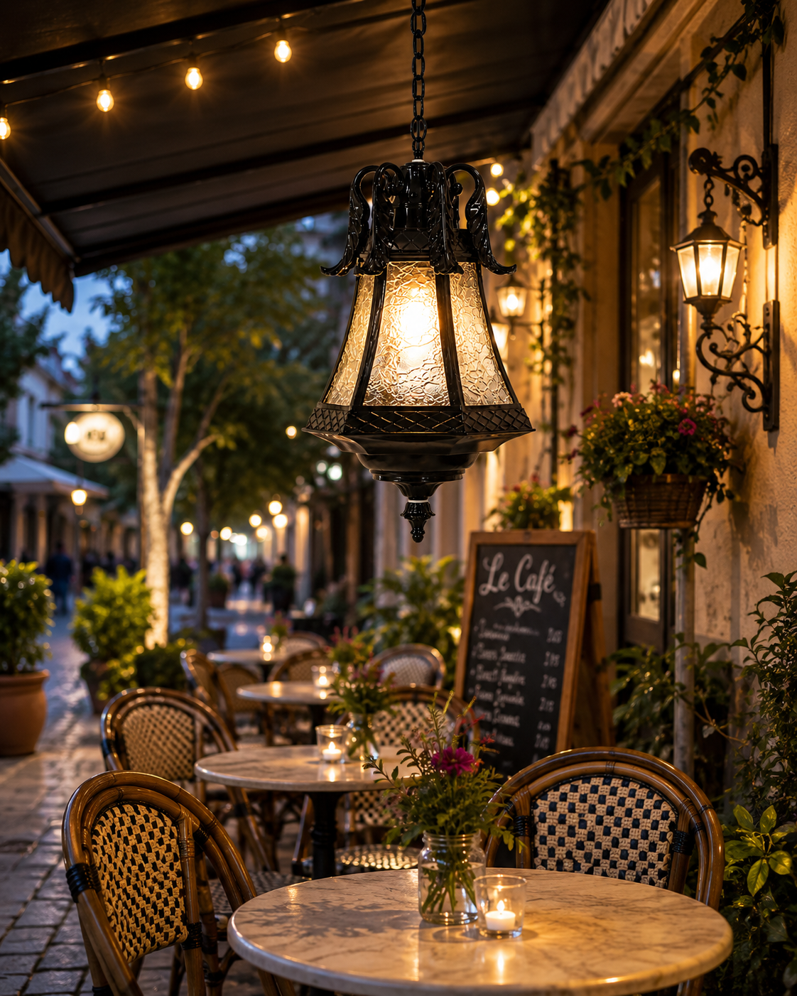 ჭაღი 1068L/H BK 30X30X36  (შავი)